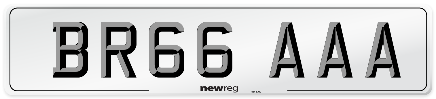 BR66 AAA Number Plate from New Reg